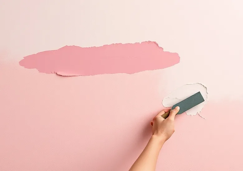 Application d'un enduit décoratif à la lisseuse sur un mur